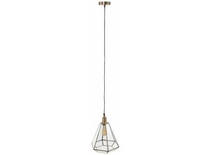 8712746148381 - - Pendellampe Esstisch Hängeleuchte bronze Esszimmerlampe Retro Hängelampe Glasschirm Höhenverstellbar E27 Fassung DxH 26x150 cm