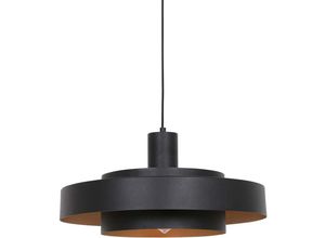 8712746148640 - - Pendelleuchte Hängelampe Deckenlampe Esszimmerlampe Metall Schwarz Gold h 165cm