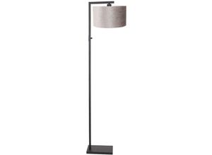 8712746151763 - - Stehleuchte Standlampe Wohnzimmerleuchte E27 Textil grau schwarz matt h 160 cm