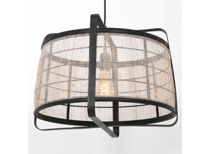 8712746166637 - Pendelleuchte Capos in Schwarz und Beige E27 - Schwarz - Anne Light And Home