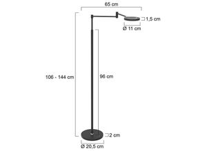 8712746167009 - Stehlamp Soleil - metall - - 3515ZW - Metall - Steinhauer