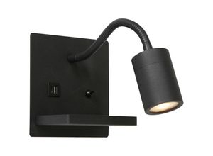 8712746170467 - Led Wandleuchte Upround in Schwarz 4W 355lm GU10 mit - black - Mexlite 8712746170467 - Led Wandleuchte Upround in Schwarz 4W 355lm GU10 mit - black - Mexlite