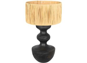 8712746172478 - Anne Light And Home - Tischlampe Lyons - Schwarz - 3748ZW - Naturel & Schwarz