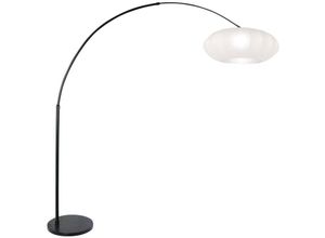 8712746173123 - Stehleuchte Standlampe Bogenleuchte Wohnzimmerlampe Metall Seide H 230 cm