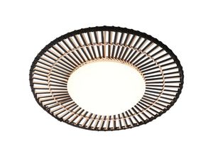 8712746174144 - Anne Light And Home - Deckenlampe Schwarz - 3866ZW - Naturel & Schwarz