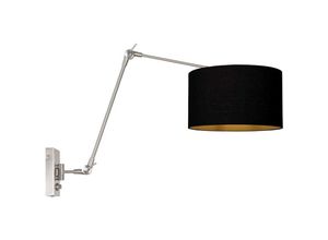 8712746175677 - Wandlamp Prestige chic - leinen - metall - 3985ST - Leinen - Steinhauer