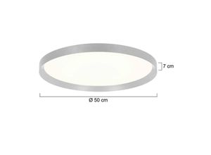 8712746176230 - LED-Deckenleuchte Flady stahl Ø 50 cm direkt indirekt