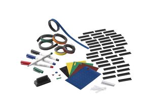 8712752105965 - eurokraft basic Zubehörset für Tafelbreite 900 mm Marker Magnete Etiketten Wischer