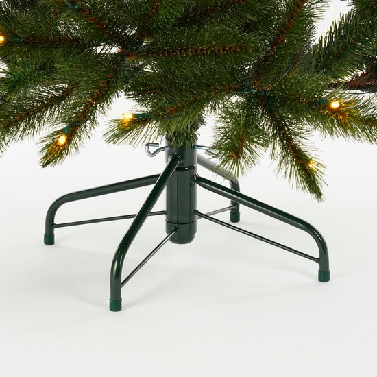 8712799346147 - Bristlecone Künstlicher Weihnachtsbaum mit LED-Lichtern - H215 x Ø127 cm - Dunkelgrün