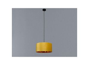 8712836964686 - Smartwares - Pendelleuchte Vintage mit Lampenschirm Samt Gelb   Gold ø 40cm