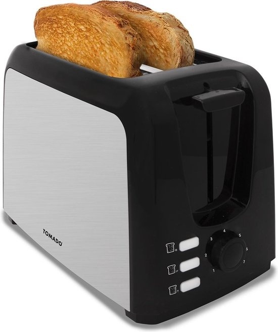 8712876500059 - TBT2001B - Toaster - 7 Positionen - 2 extra breite Schlitze - Schwarz Edelstahl