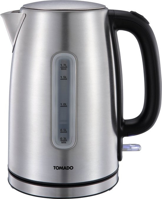 8712876502251 - TWK1709S - Edelstahl-Wasserkocher - 17 Liter Fassungsvermögen - 2200W - Kalkfilter - Wasserstandsanzeige
