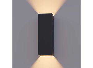 8712879161790 - LED-Außenwandlampe Rectangle up down Höhe 23cm schwarz