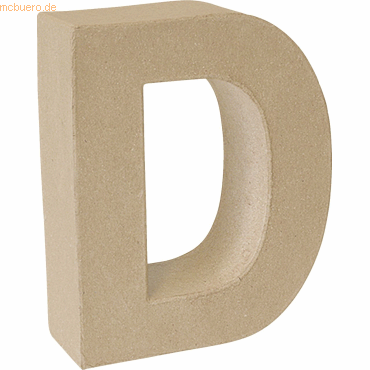 8712926395772 - Pappmache 3D-Buchstabe D 175x144x55 cm natur