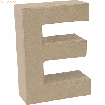 8712926395789 - Pappmache 3D-Buchstabe E 175x132x55 cm natur