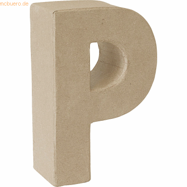 8712926395895 - Pappmache 3D-Buchstabe P 175x132x55 cm natur