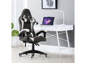 8712962260386 - Bigzzia - Gaming Stuhl Ergonomisch - Gaming Stühle Gamer Stühle mit Lendenkissen + Kopfstütze - Gaming Chair Höhenverstellbar Bürostuhl Computerstuhl