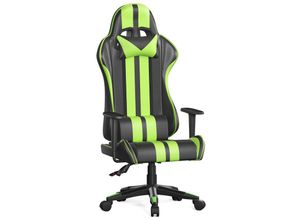 8712962406470 - Bigzzia - Gaming Stuhl Ergonomisch Computerstuhl - Gamer Stühle mit Lendenkissen + Kopfstütze Höhenverstellbar Gaming Chair Bürostuhl für Erwachsene