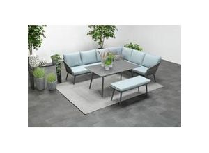 8713002035209 - DAVIS Rope Alu Lounge Set Gartenmöbel Sitzgruppe grau rechts