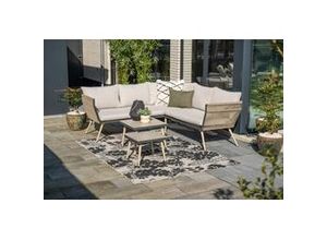 8713002803129 - KRETA Alu Rope Ecklounge Set Gartenmöbel Sitzgruppe natur