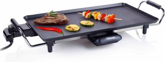 8713016029652 - Griddle BP-2965 - Gourmet Griddle - Griddle 46 cm - Für 4 bis 6 Personen - Mit einstellbarem Thermostat - Antihaftbeschichtung - Schwarz