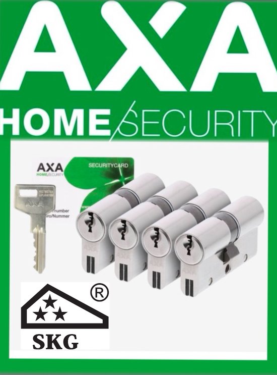 8713249296524 - AXA Xtreme Secuity - SKG*** - 30 30 - pro 4 Stück - Flächenbündige Zylinderschlösser 8713249296524 - AXA Xtreme Secuity - SKG*** - 30 30 - pro 4 Stück - Flächenbündige Zylinderschlösser