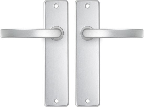 8713249331720 - AXA Edge Basic Door Hardware Set Innentür - Drückerblock auf Schild - Aluminium