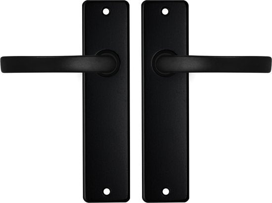 8713249331829 - AXA - Edge Basic Door Hardware Set Innentür - Drückerblock auf Schild - 38-42 mm - Schwarz