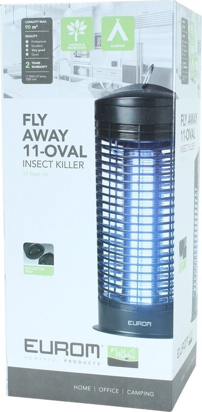 8713415212198 - Fly Away 11-Oval Insektentöter | Fliegenlampe 11W | Insektenvernichter 90m2