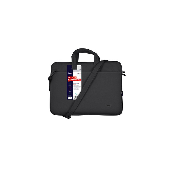 8713439244472 - Laptoptasche Bologna Slim Kunstfaser schwarz 24447 bis 406 cm (16 Zoll) 8713439244472 Trust