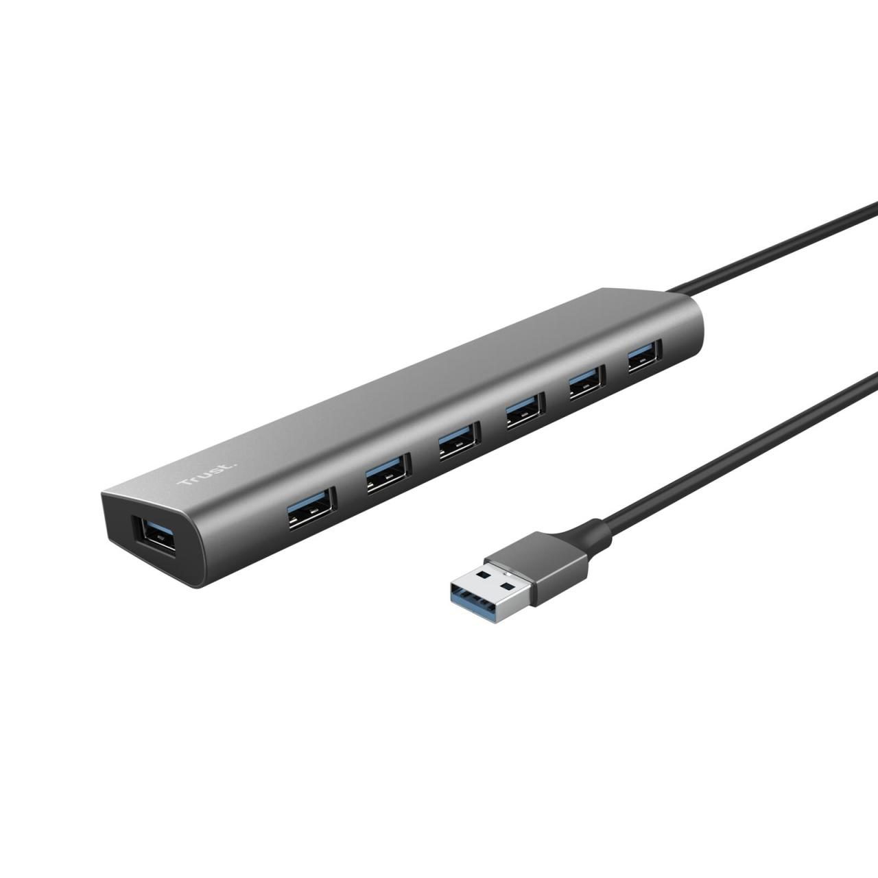 8713439249675 - 0 Halyx USB 32 Gen1-Hub mit 7 Anschlüssen - Grau