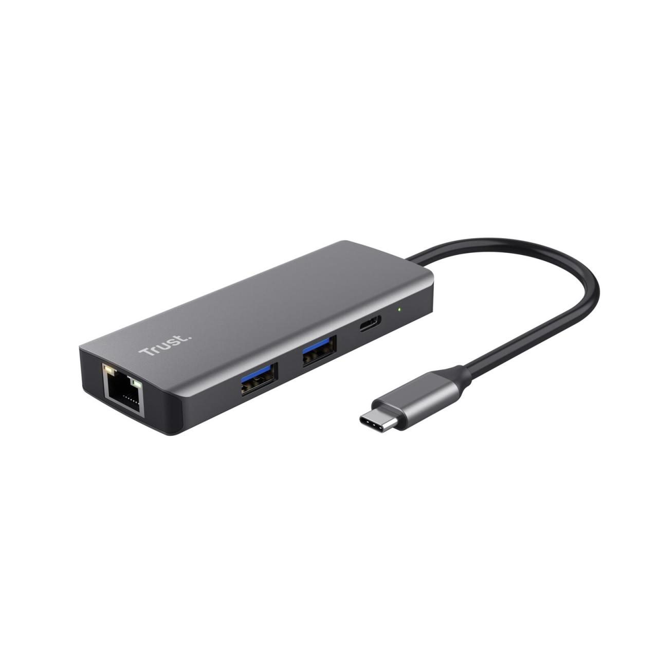 8713439249682 - 0 Dalyx 6-in-1 USB-C Multi-Port Adapter - Silber