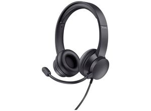 8713439250886 - Ayda Computer On Ear Headset kabelgebunden Stereo Schwarz Headset Lautstärkeregelung Mikrofon-Stummschaltung