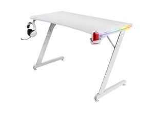 8713439253283 - GXT709W Luminus RGB Desk - White Gamer Tisch