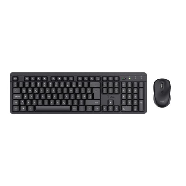 8713439253573 - TKM-360 Kabellos Tastatur Maus-Set Geräuscharme Tasten Hotkey Funktion Integriertes Scrollrad mit numerischer Tastatur Multimediatasten Deutsch