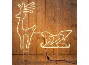 8713619389191 - Premium-Neon-LED-Hirsch mit Schlitten 92x115 cm