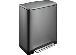 8713631181339 - Tretmülleimer E-Cube 28 L+18 l Stahl EKO Silber