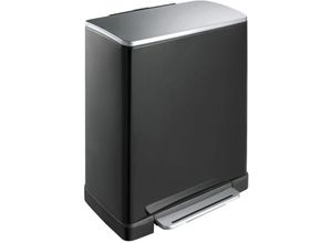 8713631667529 - Tretmülleimer E-Cube 50 l Mattschwarz EKO Schwarz