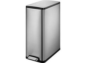 8713631716708 - EKO Treteimer Ecoslim 45 Liter Edelstahl matt Fingerabdruckschutz geräuschloser Deckel B 276 x T 533 x H 661 mm silber