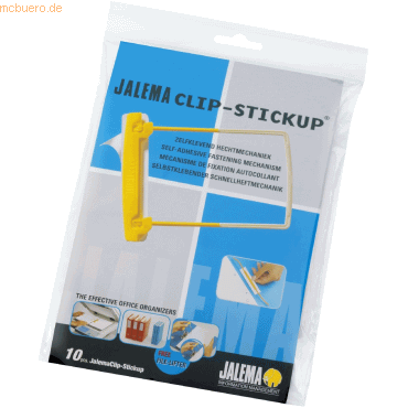 8713739104193 - Abheftmechanik JalemaClip-Stickup gelb weiß VE=10 Stück