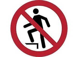 8713739326373 - Djois Warnschild Aufsteigen verboten Klebstoff einschraubbar PP (Polypropylen) 10 (B) x 014 (H) cm 3 Stück