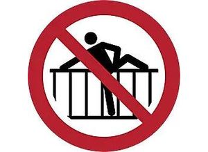 8713739327912 - Djois Warnschild Nicht über die Absperrung klettern Klebstoff einschraubbar PP (Polypropylen) 20 (B) x 014 (H) cm 3 Stück