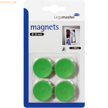 8713797036788 - 10 x Haftmagnet 30 mm 4 Stück grün