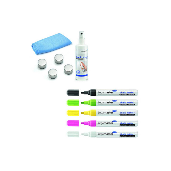 8713797078672 - Glasboard-Starterkit 7-12500 4 Magnete 5 Kreidemarker 1 Tuch 1 Spray