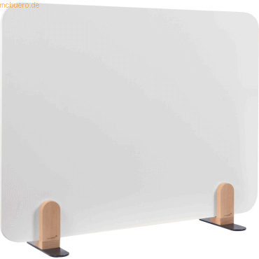 8713797101349 - Whiteboard-Tischtrennwand Elements Stahl emailliert inkl 2 Fußhalterungen B 800 x H 600 x T 11 mm