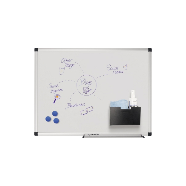 8713797105187 - Whiteboard UNITE PLUS magnetisch Markerablage B 600 x T 126 x H 450 mm emaillierter Keramikstahl weiß