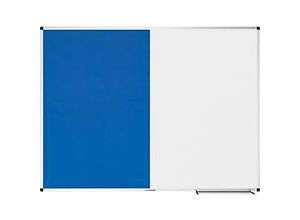 8713797107532 - Kombiboard UNITE Pinboard & Whiteboard B 1200 x T 126 x H 900 mm Markerablage lackierter Stahl & Filz weiß & blau