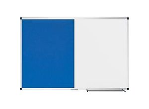 8713797107549 - Kombiboard UNITE Pinboard & Whiteboard B 900 x T 126 x H 600 mm Markerablage lackierter Stahl & Filz weiß & blau