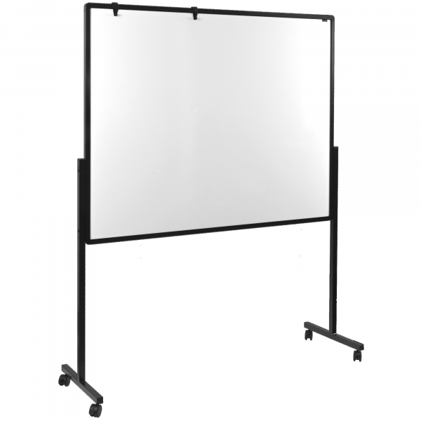 8713797110921 - PREMIUM mobiles Multiboard XL Pinnboard und Whiteboard mit Rollen B 1200 x H 1500 mm grau inkl Klick-Papierhaken