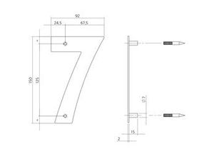 8714186126769 - - Hausnummer 7 150x2mm Edelstahl gebürstet